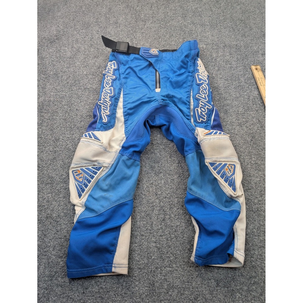 Troy Lee Designs Youth‎ Grand Prix Moto Pants Size 22 Blue MX BMX Motocross